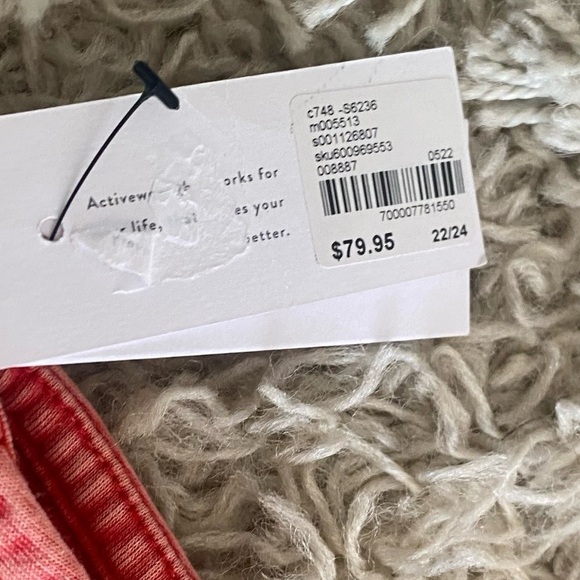 Lane Bryant NWT Sleeveless Jumpsuit Women's Size 22/24 Super Soft Red Acid Wash - Picture 6 of 6